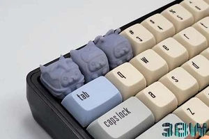 Chibi Cat Costume Keycap Set | Unpainted Resin Artisan Caps | Cherry MX | Batman - Picture 1 of 10