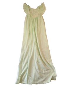 Vintage gepunktetes Schweizer langes Nachthemd Größe 7 - Small grün Babydoll Sommer - Bild 1 von 11
