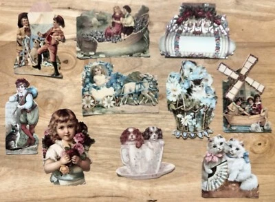 Victorian Greeting CARDS! W/Envelopes-LOT OF 10 - Image 1 of 4