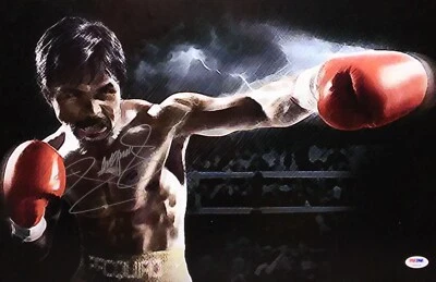 Manny Pacquiao Signed 12x19 Photo *Pacman PSA - Image 1 of 3