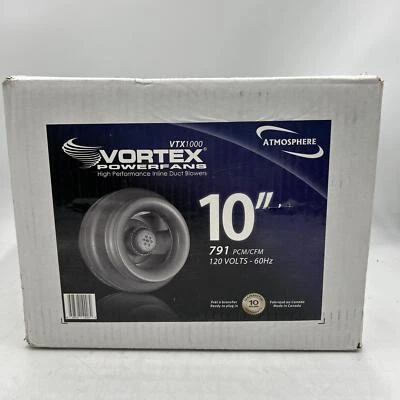 Vortex Powerfans VTX1000 Vortex 790 CFM Powerfan, 10" Steel, 60hz, 120V - Image 1 of 4