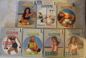 7 Core Secrets workout DVD lot full body challenge ab assault training camp bun - Imagen 1 de 8