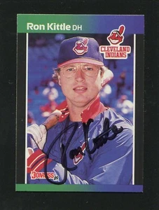 1989 Donruss #428 Ron Kittle, Indians, Black Sharpie Autograph 161071 - Bild 1 von 2