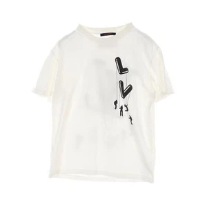 LOUIS VUITTON Floating Print T-Shirt RM211 NPG Baumwolle Weiß Schwarz Gebrauc... - Bild 1 von 10