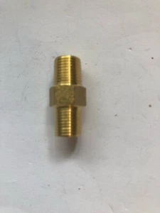 Brass Threaded Hexagon Nipple 1/8" BSP T x 9 - Picture 1 of 2