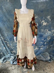 Vintage NWT 1970s Vicky Vaughn Juniors 8 Prairie Dress 34C 27W - Picture 1 of 18