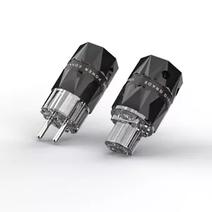 Viborg VE503R+VF503R 99.99% Pure Copper Transparent rhodium Plated Schuko plug - Picture 1 of 32