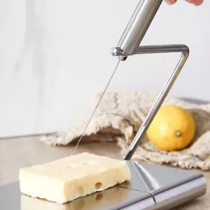 Cheese Slicer Cutter Board Stainless Steel Wire Cutting Kitchen Hand Tool - Picture 1 of 5