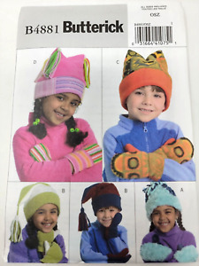 Butterick B4881 chapeau et mitaines pour enfants motif à coudre
