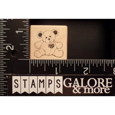 Estampillas de goma PSX B-997 PEQUEÑO BEBÉ JUGUETE OSO DE PELUCHE CORAZÓN #T34 Foto 1 de 2