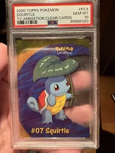 Pokemon Squirtle Topps Clear Card PC4 2000 TV Animation PSA 10 - Picture 1 of 2