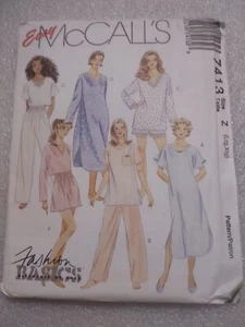 McCall's 7413 Misses Fashion Basics Nightshirt & Pajamas Pattern Sz Lg-Xlg Uncut - Picture 1 of 2