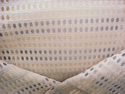 3-7/8Y Vervain 0275804 Kana Velvet Silver Gold Dotted Stripe Upholstery Fabric - Image 1 of 4