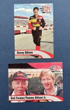 Davey Allison 1992 Pro Set Racing #183, Red Farmer/Tommy Allison Jr. #188