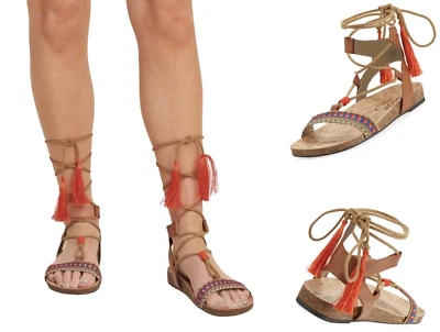 Sandalia Gladiador Circus Sam Edelman KERRI Talla 7 Borlas Envolventes en el Tobillo Foto 1 de 4