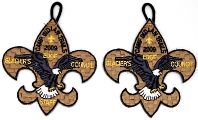 2009 STAFF Participant Camp Indian Trails Glacier's Edge Council Patch Set WI IL - Image 1 of 2