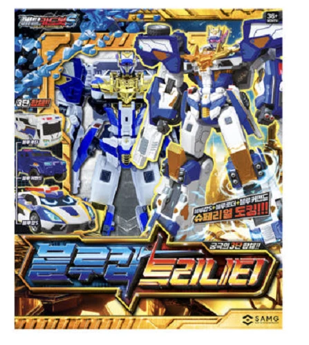 NEW Metal Cardbot S BLUE COP TRINITY Transformer Robot/korea - Image 1 of 4