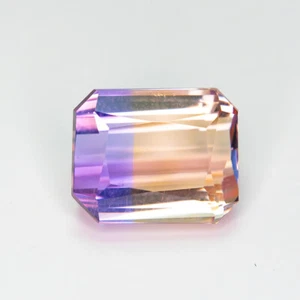 Ametrino Bolivia 6,90 Ct IF Agradable Octagan 12 x 9,5 MM 100% Natural Bi Color - Imagen 1 de 5