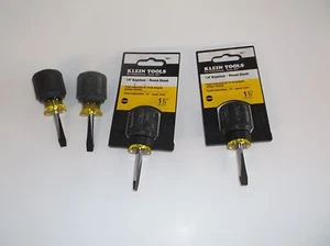 Lot of (4) New KLEIN TOOLS 600-1 Screwdriver, Slotted, 1/4 in. Tip Size,(J)(TJ) - Picture 1 of 5