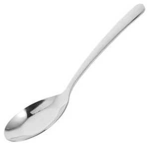 Stainless Steel Flat Spoon Dessert Spoon Soup Spoons Metal Table Spoon - Picture 1 of 12