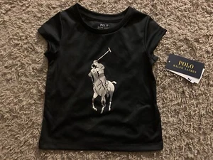 Polo Ralph Lauren -Girls Logo Pony T-shirt ,  size: Small ( 5) , Black - Picture 1 of 1