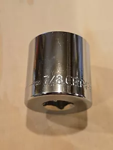 Craftsman 7/8" 6 Point 3/8" Drive Shallow Polished Chrome Socket 43013 Z-AL - Foto 1 di 5