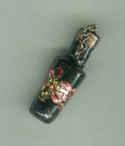 Vintage Antique Venetian glass silver foil perfume scent bottle - Picture 1 of 3