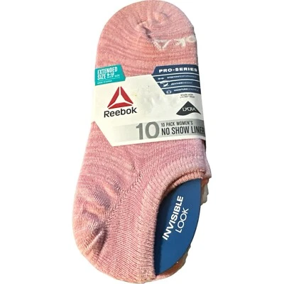 Forros Reebok Women Pro Series No Show 10 peças multicoloridos tamanho 9-12 novos - Imagem 1 de 4