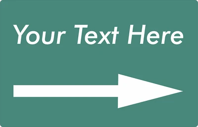 Letrero de aluminio personalizado personalizado con tu mensaje con flecha 12 in x 18 in Foto 1 de 4