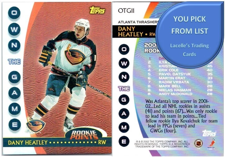 2002-03 O-Pee-Chee Topps NHL Hockey Own The Game - U-Pick From List - Image 1 of 1