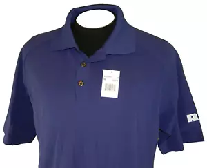 NEW Russell Athletic Dri-Power Purple Polo Shirt Tag size M Medium - Picture 1 of 3