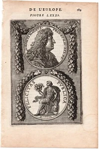 1683 Manesson Mallet "Ludovicus Magnus" Louis XIV King of France, Antique Print - Picture 1 of 1
