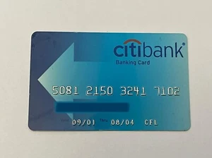 CITIBANK banking card ~ Maestro MasterCard ~ Expired in 2004 ~ unsigned  - Picture 1 of 2