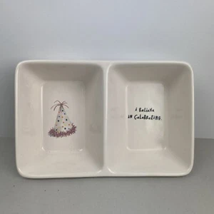 Cappello Rae Dunn I Believe In Celebrating Birthday piatto diviso di Magenta Trinket - Foto 1 di 4