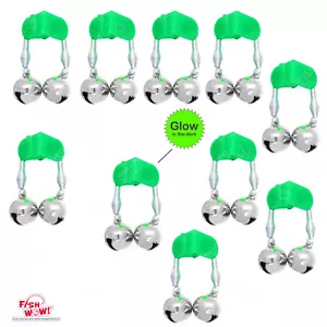 10pz Allarme Luminoso Pesca Doppio Allarme Doppio Campanelle Anelli con Fori Pesca Notturna - Foto 1 di 7
