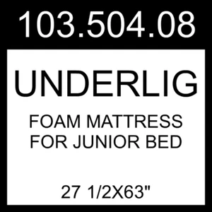 IKEA UNDERLIG Foam Mattress For Junior Bed White 27 1/2x63" 103.504.08 - Picture 1 of 1