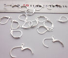 100X Lever Back Earring Findings Silver Plated loo French ear clip Wholesale