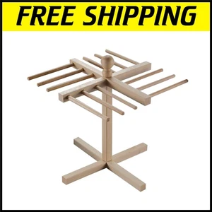 Premium Handmade Italian Pasta Rack - Holds 1lb of Fresh Noodles, Compact Size - Picture 1 of 7
