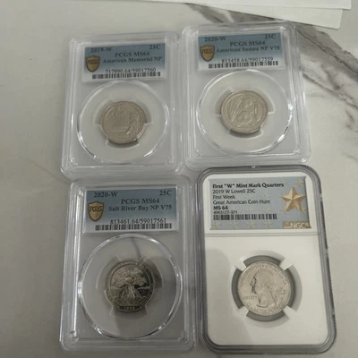 (3) PCGS MS64 West Point Quarters (1) NGC MS64 West Point Quarter Lot - Image 1 of 4