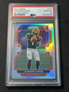 Ja’marr Chase 2021 Prizm Silver Prizm #337 Rookie PSA 10 Gem Mint Triple Crown - Picture 1 of 2