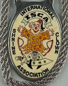 Vintage ISCA International Shrine Clown Association Präsident Medaillon Knochen? B3 - Bild 1 von 3
