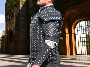 Mittelalter Ritter Leder Brustplatte - Wikinger Krieger Cosplay Rüstung für LARP - Bild 1 von 5