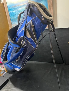 Top Flite Golf Stand Bag Blue 14 slots - pre-owned empty w/ many pockets - Picture 1 of 11