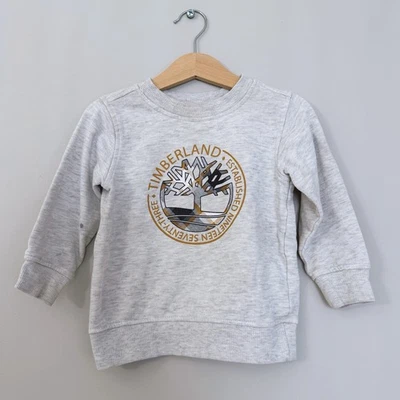 Sudadera Timberland para niños pequeños 3T - gris claro logotipo cuello redondo Foto 1 de 3