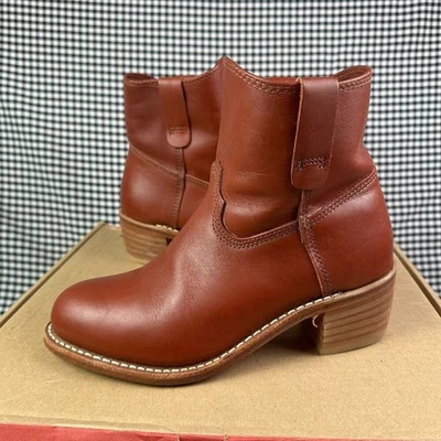 Bota Feminina Red Wing Inez 3413 Alta Couro Vermelho Quente Salto Marrom Tamanho 7,5 D - Imagem 1 de 4