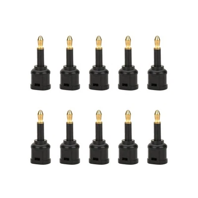 10PCS 3.5mini male to TOSLINK female Audio Fiber Optical Head Toslink Adapter - Image 1 of 4