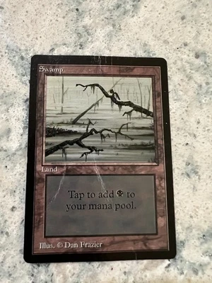 Swamp - Beta - MP - Limited Edition - MTG - Magic the Gathering - Image 1 of 2