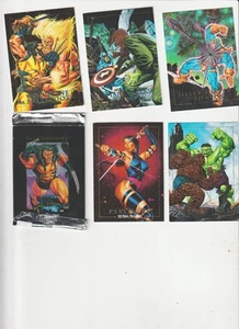 1992 Marvel Masterpieces 100 Card Complete Set W 4 SPECTRA FOIL + PACK+ PROMO - Picture 1 of 3