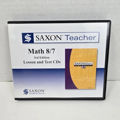 Saxon Teacher Math 8/7 3rd Ed Lesson & Test 5 CD Set Homeschool New Open Box  - Image 1 of 4