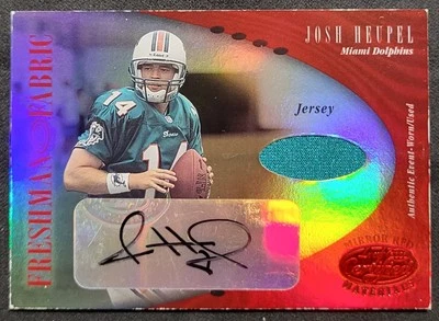 JOSH HEUPEL 2001 CERTIFIED FRESHMAN FABRIC MIRROR RED MATERIALS RPA /150 VOLS - Image 1 of 2
